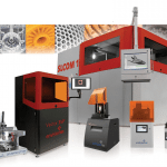 EnvisionTEC’s new printers through September 2016: From left, the 3D-Bioplotter Starter Series; the Vector 3SP; the SLCOM 1; the Aureus Plus, part of the Perfactory Desktop Plus line; the Vida Hi-Res DSP and Micro Plus cDLM.