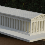 Three EnvisionTEC 3D printers were used to build a model of the Parthenon.