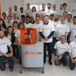 Employees of 3D printer manufacturer EnvisionTEC at the company's Dearborn headquarters.