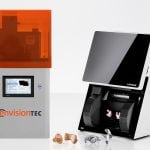 3D technology leaders EnvisionTEC and 3Shape are now selling a turnkey system to 3D scan, model and print in-ear devices. The package includes a 3Shape H600 3D scanner and a choice of two EnvisionTEC desktop printers, in addition to software and training. (Photo: Business Wire)